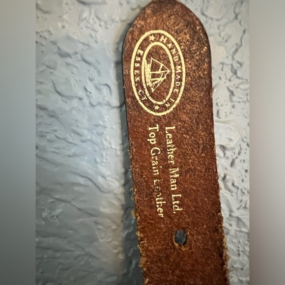 Leather Man LTD | Handmade | Blue Crab Belt | 38 - Picture 8 of 8